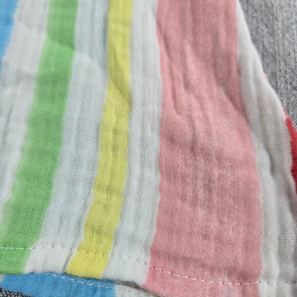 Primary Infant Girl 12-18 Month 100% Cotton Seersucker Striped Dress Spring EUC - Picture 2 of 7